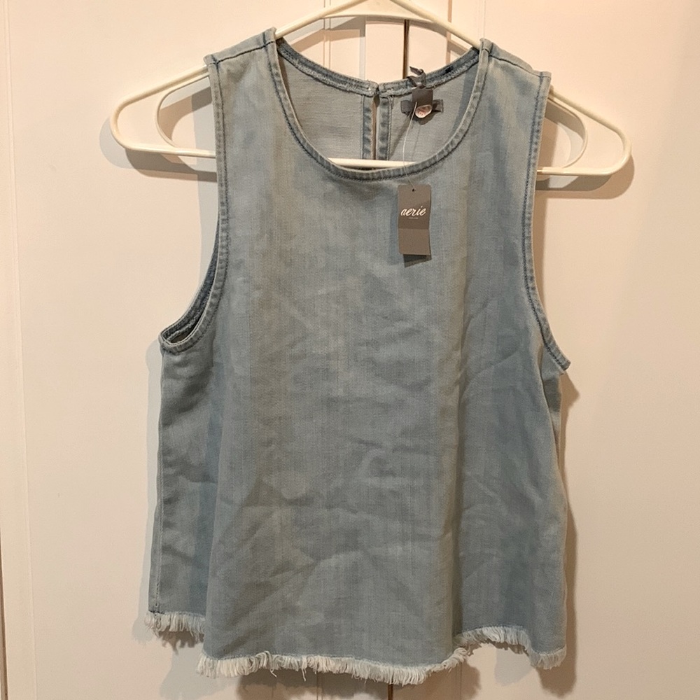 Aerie denim top